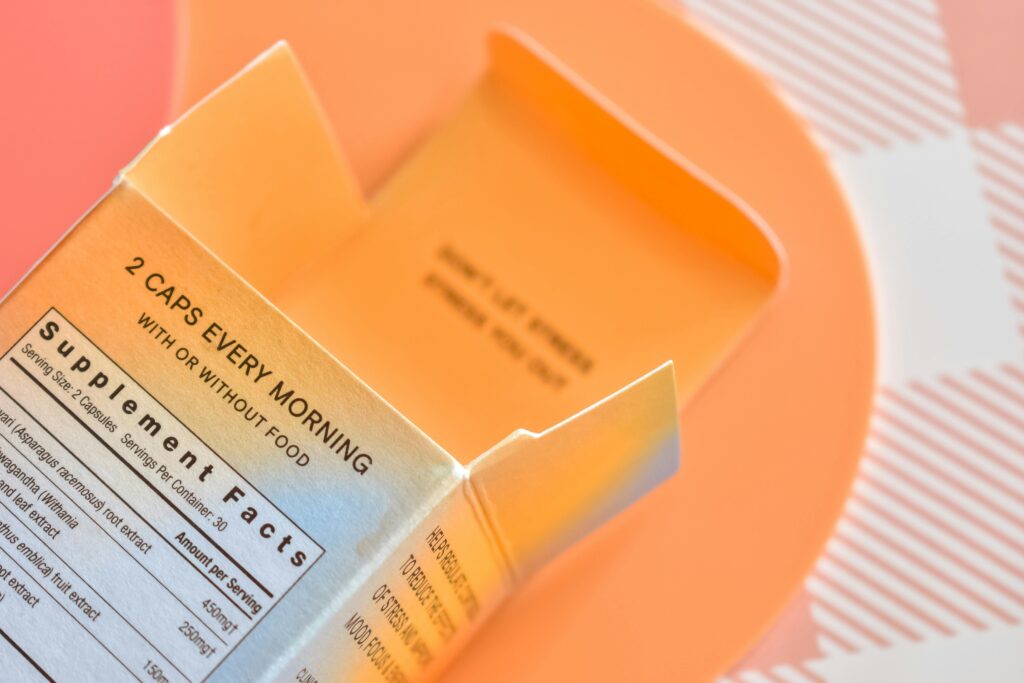 product packaging with ingredients list