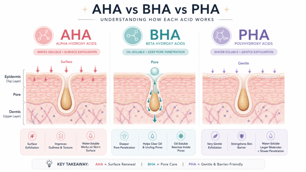 AHA vs BHA vs PHA comparison in one graph